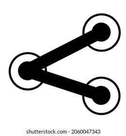 share icons. Illustration isolated on a white background. Vector gray sign symbol