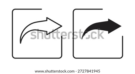 Share icons. Outline icons vector collection. flat illustrations