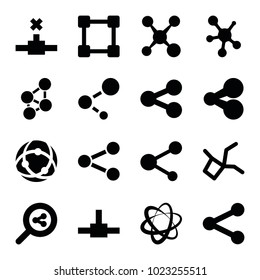 Share icons. set of 16 editable filled share icons such as