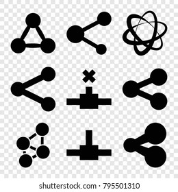 Share icons. set of 9 editable filled share icons such as share