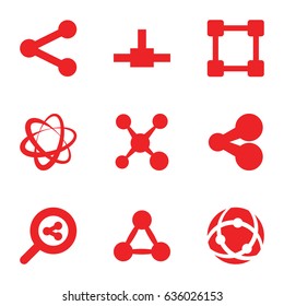 Share icons set. set of 9 share filled icons such as
