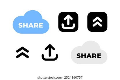Share icons set. Share Link Button