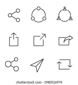 share icons set. share pack symbol vector elements for infographic web.