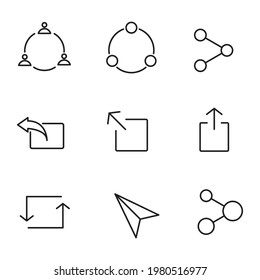 share icons set. share pack symbol vector elements for infographic web.