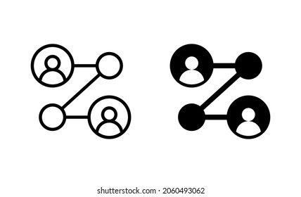 Share icons set. Sharing sign and symbol