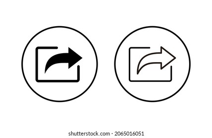 Compartir iconos configurados. Símbolo y signo de uso compartido