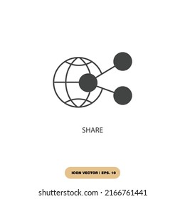 share icons  symbol vector elements for infographic web