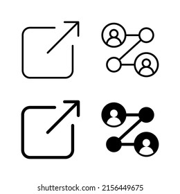Share icons vector. Sharing sign and symbol