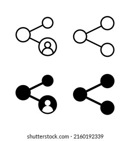 Share icons vector. Sharing sign and symbol
