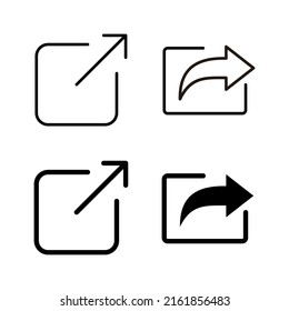 Share icons vector. Sharing sign and symbol