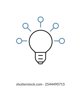 share idea concept line icon. Simple element illustration. share idea concept outline symbol design.