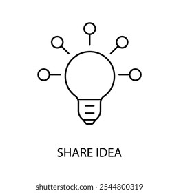 share idea concept line icon. Simple element illustration. share idea concept outline symbol design.