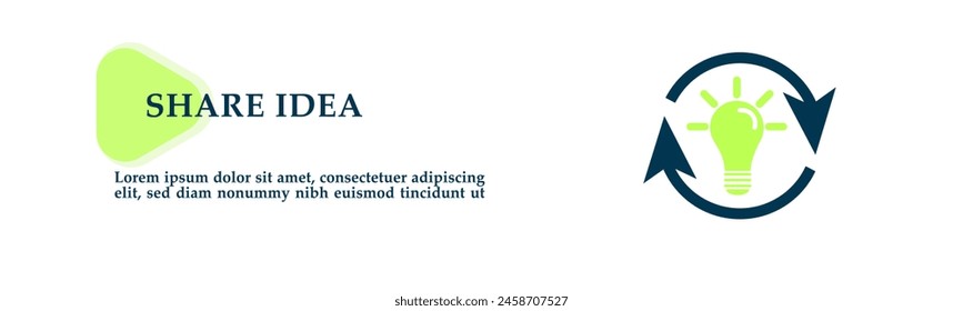 Share idea icon for background presentation, infographics, promotion or web banner graphics. 
