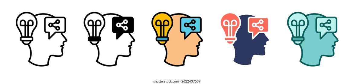 Share Idea Icon Multiple Vector Illustration