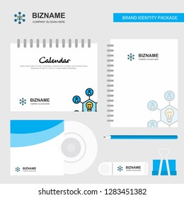Share idea  Logo, Calendar Template, CD Cover, Diary and USB Brand Stationary Package Design Vector Template