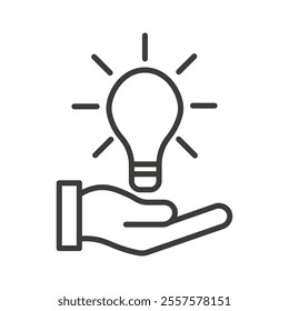 Share Idea thin liner icon vector.