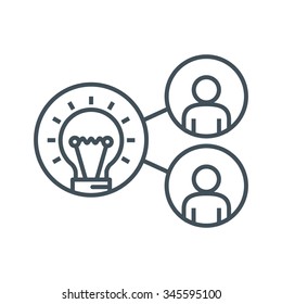 Share ideas icon suitable for info graphics, websites and print media and  interfaces. Line vector icon.
