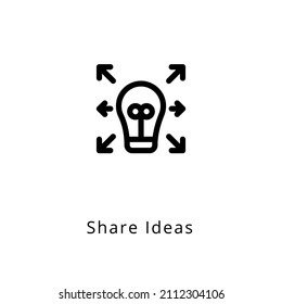 share ideas icon in vector. Logotype