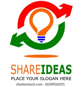 Share Ideas Vector Logo Template 