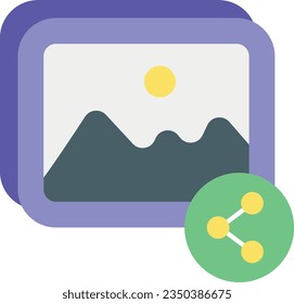  share image flat icon design style 
