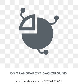 Share index icon. Trendy flat vector Share index icon on transparent background from business   collection. 