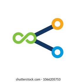Share Infinity Logo Icon Design