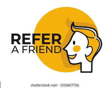 Share information refer friend social media function vector isolated icon male profile emblem or logo content for web page recommendation repost or reference Internet online site button click.