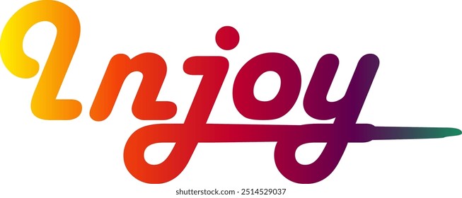 Compartilhe o texto Injoy, Injoy, cor de gradiente