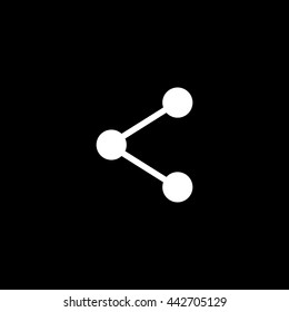 Share isolated minimal single flat linear icon for application and info-graphic. Communication line vector icon for websites and mobile minimalistic flat design.