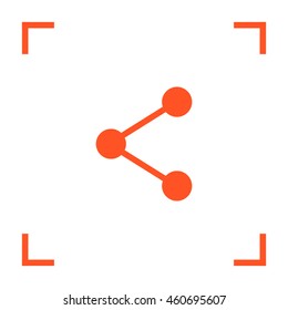 Share isolated minimal single flat linear icon for application and info-graphic. Communication line vector icon for websites and mobile minimalistic flat design.