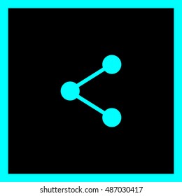 Share isolated minimal single flat linear icon for application and info-graphic. Communication line vector icon for websites and mobile minimalistic flat design.