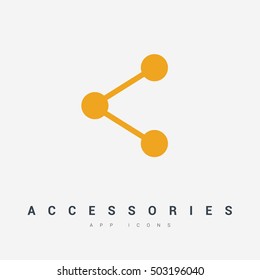 Share isolated minimal single flat linear icon for application and info-graphic. Communication line vector icon for websites and mobile minimalistic flat design.