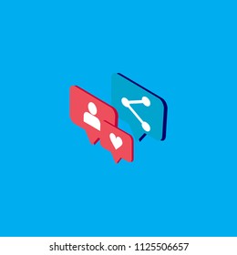 Share Isometric Vector Template Design Illustration