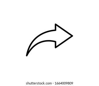 Share line icon. High quality outline symbol for web design or mobile app. Thin line sign for design logo. Black outline pictogram on white background