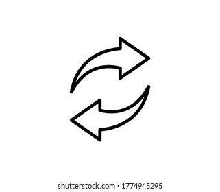 Icono de línea de recurso compartido. Símbolo de esquema de alta calidad para diseño web o aplicación móvil. Firma de línea delgada para el logotipo de diseño. Pictograma de contorno negro sobre fondo blanco