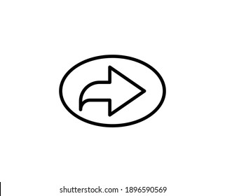 Share line icon. High quality outline symbol for web design or mobile app. Thin line sign for design logo. Black outline pictogram on white background