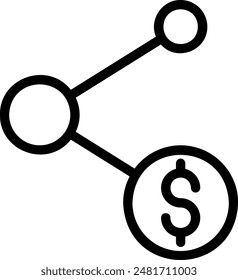 compartir línea icono ilustración Vector