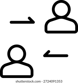 Icono de línea compartida Ilustración Vector