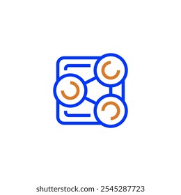 Icono de línea de Compartir. signo de estilo lineal para concepto móvil y Diseño web.
