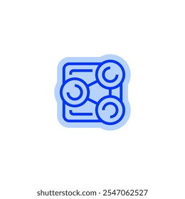 Icono de línea de Compartir. signo de estilo lineal para concepto móvil y Diseño web.