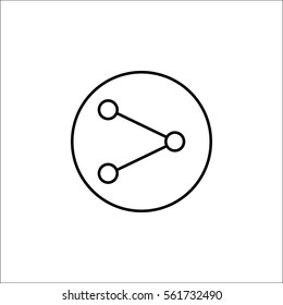 Share line icon, mobile sign and interface pictogram, vector graphics, a linear pattern on a white background, eps 10.