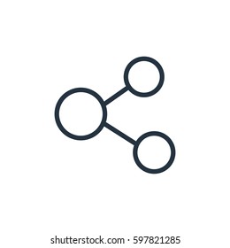 share line icon on white background