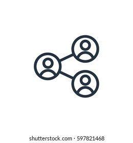 share line icon on white background