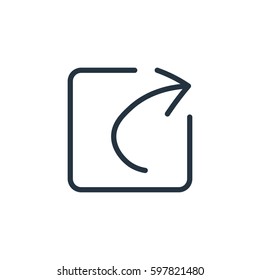 share line icon on white background