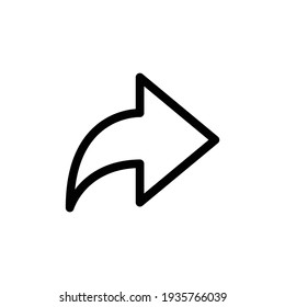 Share line icon, outline vector sign, linear style pictogram isolated on white. Simple pictograms for mobile concept and web apps. Vector line icons isolated on a white background.