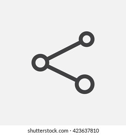 share line icon, outline vector logo illustration, linear pictogram isolated on white