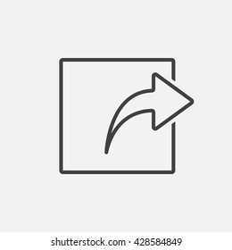 share line icon, outline vector logo illustration, linear pictogram isolated on white