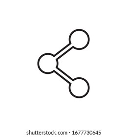 Share line icon, social media connection. Vector