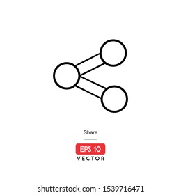 Share line icon vector, EPS10 - Vector