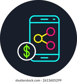 Share Line Multi Colour Circle